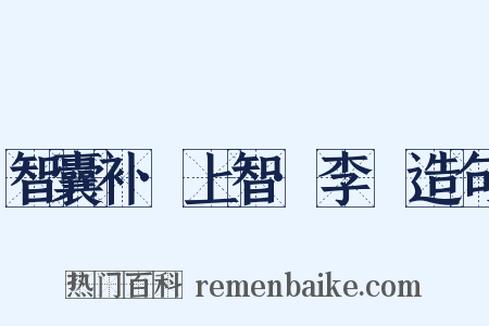 智囊补·上智·李愬造句是什么意思的图片